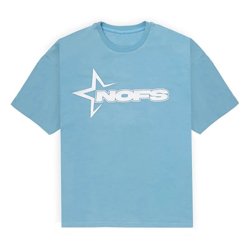 NOFS shirts and shorts.