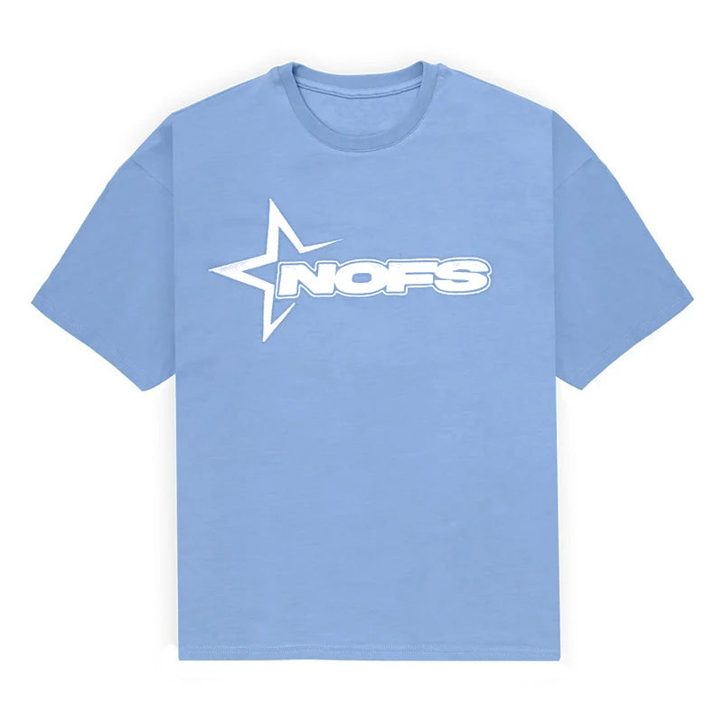 NOFS shirts and shorts.