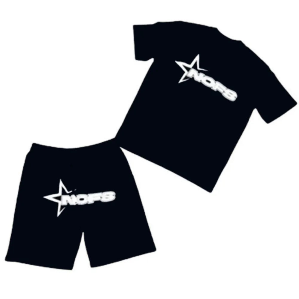 NOFS shirts and shorts.