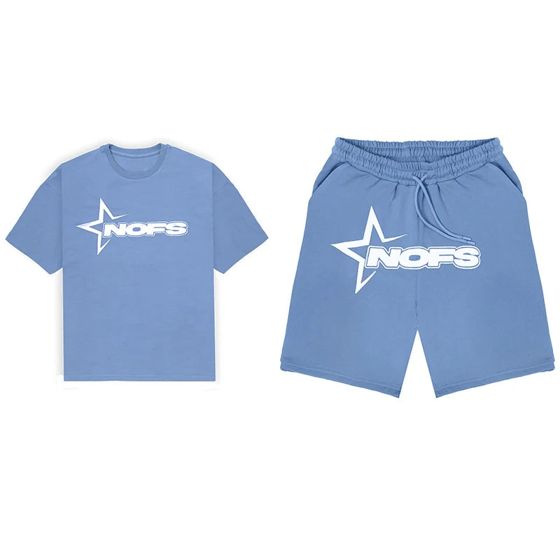 NOFS shirts and shorts.