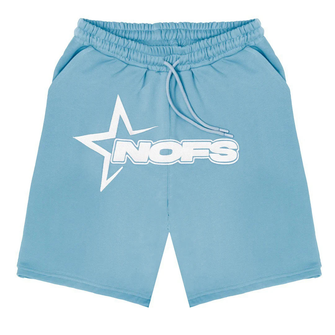NOFS shirts and shorts.