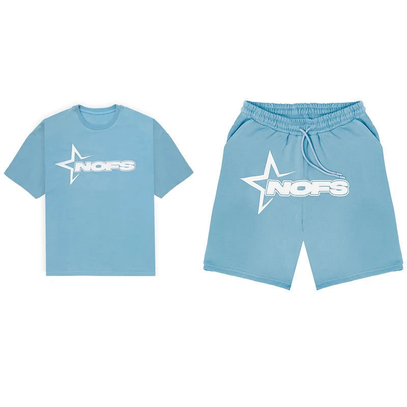 NOFS shirts and shorts.