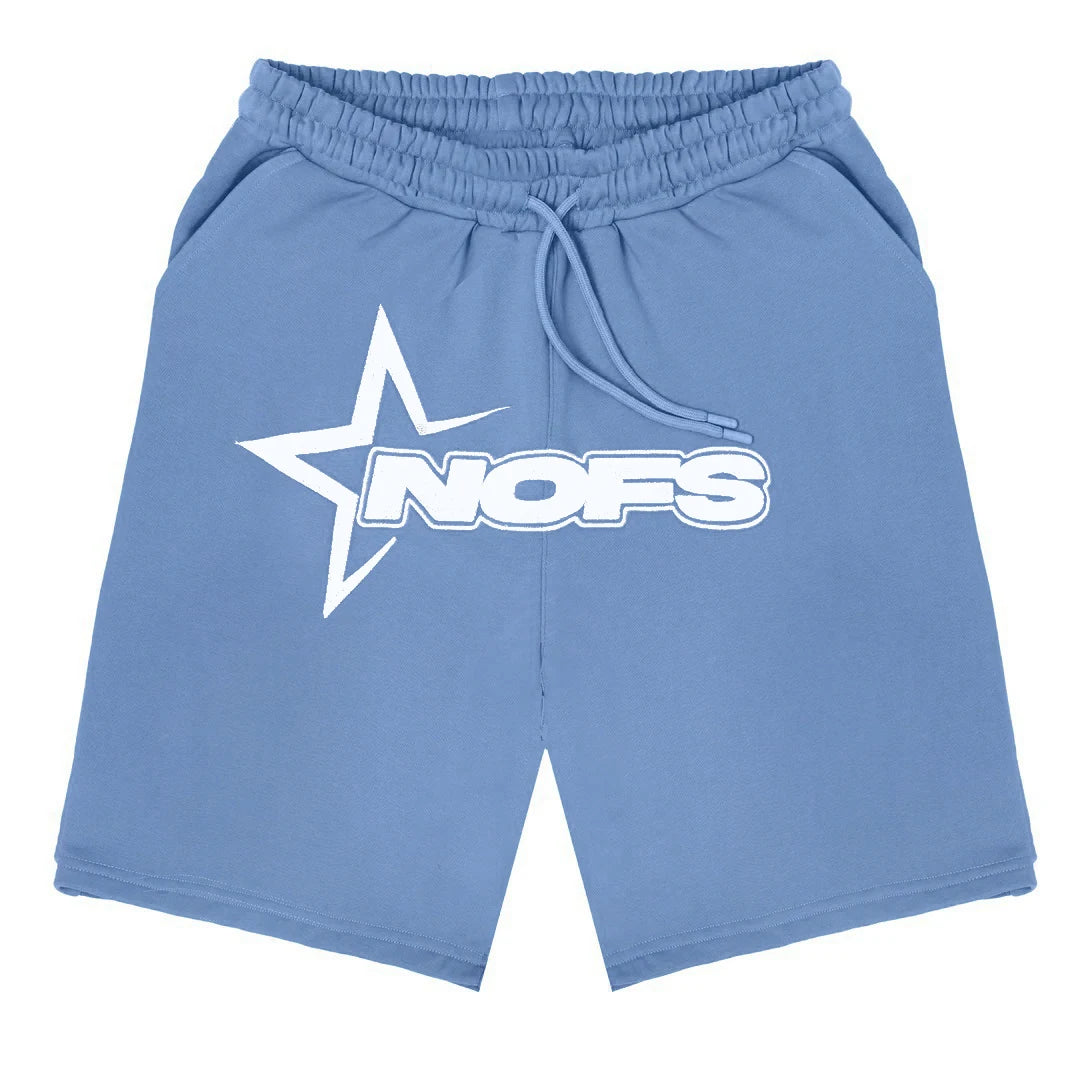NOFS shirts and shorts.
